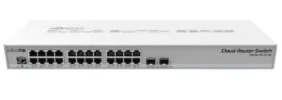 Коммутатор MikroTik CRS326-24G-2S+RM (L3) 24x1Гбит/с 2SFP+ управляемый