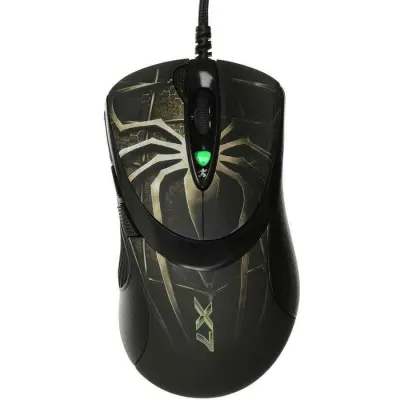 Мышь A4Tech Oscar Editor XL-747H коричневый/рисунок лазерная 3600dpi USB2.0 6but (XL-747H (BROWN SPIDER))