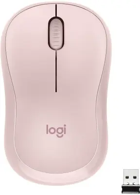 Мышь Logitech Silent M220-ROS розовый оптическая (1000dpi) silent беспроводная USB для ноутбука (3but)