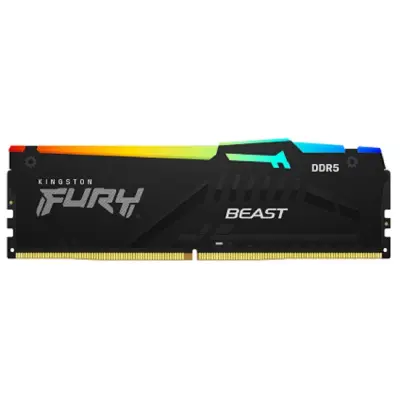 Память DDR5 16GB 6000MHz Kingston KF560C36BBE2A-16 Fury Beast RGB RTL Gaming PC5-48000 CL36 DIMM 288-pin 1.35В single rank с радиатором Ret