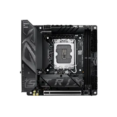 ASUS ROG STRIX B860-I GAMING WIFI (Socket 1851, mITX,  2xDDR5(128GB), DP/HDMI, 1xPCIe 5.0x16, 1xLAN(2.5GbE), Wi-Fi, BT, Thunderbolt 4, 4xSATA 6Gb/s, 2xM.2, 2xType-C, 4xUSB 3.2, 2xUSB 2.0)