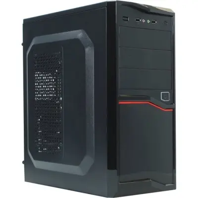 Exegate EX267184RUS Корпус Miditower Exegate AB-220A Black, ATX, , 2*USB, Audio