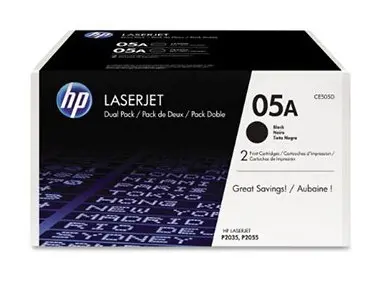 Картридж лазерный HP CE505D черный x2упак. (2300стр.) для HP LJ P2055/P2035/P2050
