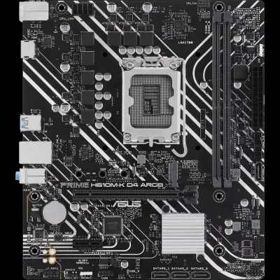 ASUS PRIME H610M-K D4 ARGB (Socket 1700, mATX, 2xDDR4(64GB), HDMI 2.1, 1xPCIe 4.0x16/1xPCIe 3.0/1xLAN, 4xSATA 6Gb/s, 1xM.2, 2xUSB 3.2, 4xUSB 2.0, 1xPS/2)