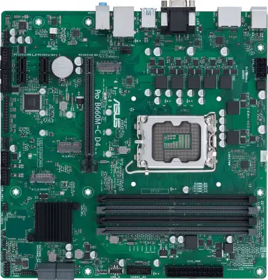 Материнская плата Asus PRO B660M-C D4-CSM Soc-1700 Intel B660 4xDDR4 mATX AC`97 8ch(7.1) GbLAN RAID+VGA+HDMI+DP