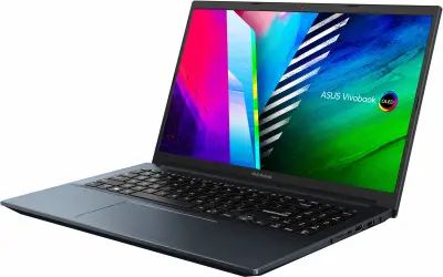 Ноутбук Asus Vivobook Pro 15 OLED M3500QC-L1339 Ryzen 5 5600H 16Gb SSD512Gb NVIDIA GeForce RTX 3050 4Gb 15.6" OLED FHD (1920x1080) noOS blue WiFi BT Cam