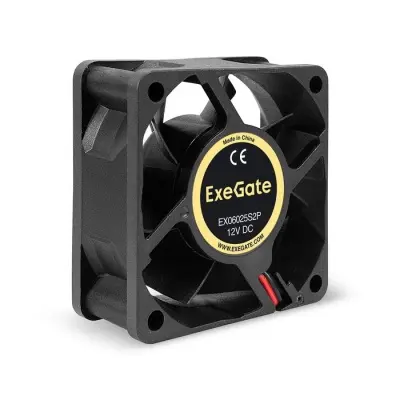 Exegate EX295227RUS Вентилятор 12В DC ExeGate EX06025S2P (60x60x25 мм, Sleeve bearing (подшипник скольжения), 2pin, 3500RPM, 24dBA)