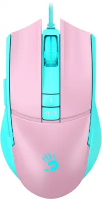 Мышь A4Tech Bloody L65 Max розовый/голубой оптическая (12000dpi) USB (6but)