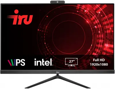 Моноблок IRU Office 27IH5P 27" Full HD i5 11400 (2.6) 8Gb SSD256Gb UHDG 730 Free DOS GbitEth WiFi BT 120W Cam черный 1920x1080