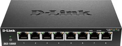 Коммутатор D-Link DGS-1008D/J3 8G неуправляемый
