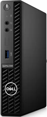 ПК Dell Optiplex 3090 Micro i5 10500T (2.3) 8Gb SSD256Gb UHDG 630 Windows 10 Professional upgW11Pro GbitEth WiFi BT 65W клавиатура мышь черный