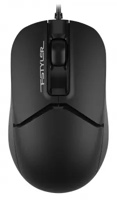 Мышь A4Tech Fstyler FM12S черный оптическая 1200dpi silent USB 3but (FM12S BLACK)