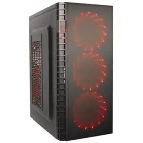 Exegate EX278416RUS Корпус Miditower Exegate EVO-7215 Black-Red light, ATX, , 1*USB+1*USB3.0, Audio