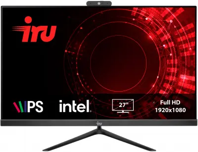 Моноблок IRU Office 27IH5PA 27" Full HD i5 11400 (2.6) 8Gb SSD256Gb UHDG 730 CR Free DOS GbitEth WiFi BT 120W Cam черный 1920x1080