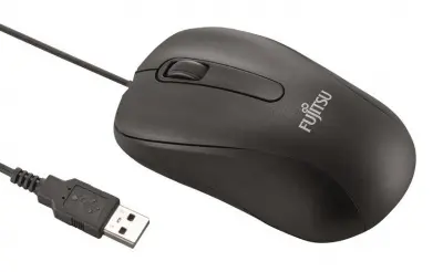 Мышь Fujitsu MOUSE M520 BLACK черный оптическая (1000dpi) USB (3but)