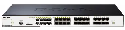 Коммутатор D-Link DGS-3120-24SC/B1ARI 8G 2x10G 16SFP 8GBIC управляемый