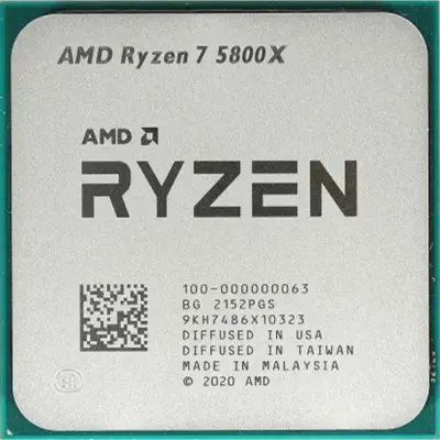 CPU AMD Ryzen 7 5800X BOX (100-100000063WOF) {3,80GHz, Turbo 4,70GHz, Without Graphics AM4} BOX (без кулера)