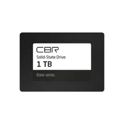 CBR SSD-001TB-2.5-BS24b, Внутренний SSD-накопитель, серия "Base", 1TB, 1024 GB, 2.5", SATA III 6 Gbit/s, 3D TLC NAND, R/W speed up to 550/500 MB/s, TBW (TB) 512, OEM