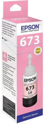 Картридж струйный Epson T673CM C13T673698 (C13T67364A) светло-пурпурный (1900стр.) (70мл) для Epson L800/L801/L810/L850