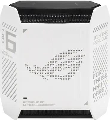 Бесшовный Mesh роутер Asus ROG Rapture GT6 (GT6 (W-1-PK)) AX10000 2.5GE/USB3.0 компл.:устройство/крепления/адаптер белый