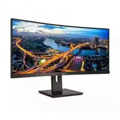 LCD PHILIPS 34" 346B1C/00 черный с поворотом экрана {VA curved 3440x1440 100Hz 5ms 178/178 300cd HDMI2.0 DisplayPort1.2 5xUSB(4xUSB 3.2) USB-C3.2 RJ45 MM}