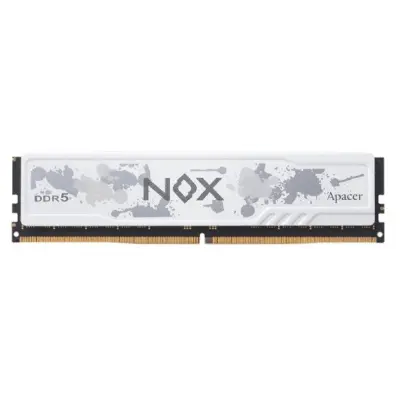 Оперативная память Apacer  DDR5  32GB  6000MHz DIMM NOX RGB White Gaming Memory CL38 1.35V (Retail) 2048*8  Heat Sink (Retail) 3 years (AH5U32G60C622MWAA-1)