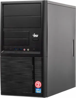 ПК IRU Corp 313 MT i3 10100 (3.6)/8Gb/1Tb 7.2k/SSD256Gb/GT1030 2Gb/DVDRW/Windows 10 Professional 64 +MSO HaB 2019/GbitEth/500W/черный
