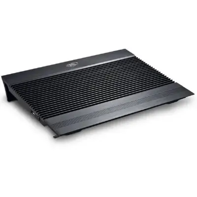 Подставка для охлаждения ноутбука DEEPCOOL N8 BLACK (8шт/кор, до 17", вентилятор 2x140мм,  алюминий, черный, 2USB ) Retail box