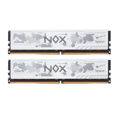 Оперативная память Apacer  DDR5  32GB  6000MHz DIMM NOX RGB White Gaming Memory CL38 1.35V Kit (2x16GB) (Retail) 2048*8  Heat Sink (Retail) 3 years (AH5U32G60C622MWAA-2)