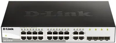 Коммутатор D-Link DGS-1210-20/F 16x1Гбит/с 4xКомбо(1000BASE-T/SFP) настраиваемый