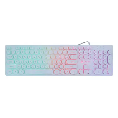 Oklick 420MRL white USB slim Multimedia LED [1091227]