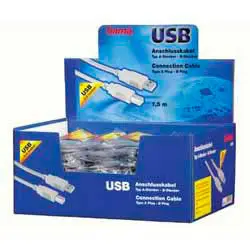 Кабель Hama H-34694 USB A(m) USB B(m) 1.5м (00034694) (50 шт. в упаковке)