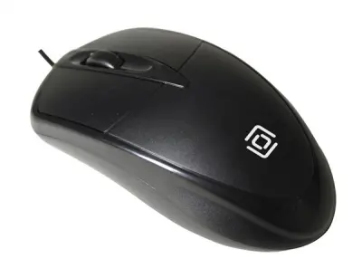 Мышь Оклик 125M черный оптическая (1200dpi) USB (3but)