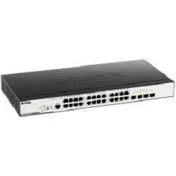 Коммутатор D-Link DGS-3000-28LP/B1A 24x1Гбит/с 4SFP 24PoE 193W управляемый