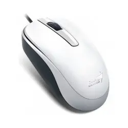 Genius Мышь DX-120 White { оптическая, 1000 dpi, 3 кнопки+колесо прокрутки, провод 1,5 м, USB} [31010105102/31010010401]