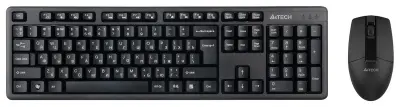 A-4Tech Клавиатура + мышь 3330N клав:черный мышь:черный USB беспроводная Multimedia [1599046]