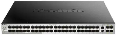 D-Link DGS-3130-54S/A1A PROJ Управляемый L3 стекируемый коммутатор с 48 портами 1000Base-X SFP, 2 портами 10GBase-T и 4 портами 10GBase-X SFP+