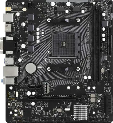 Материнская плата Asrock A520M-HVS Soc-AM4 AMD A520 2xDDR4 mATX AC`97 8ch(7.1) GbLAN RAID+VGA+HDMI