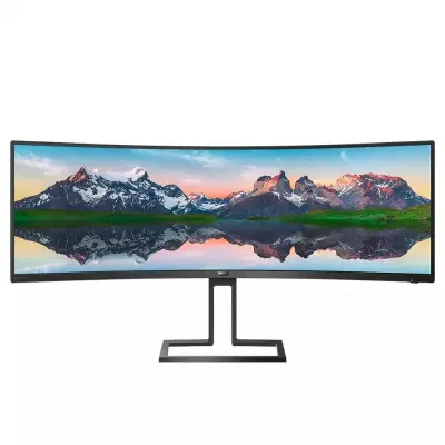Монитор Philips 49" 498P9 черный VA LED 32:9 HDMI M/M матовая HAS Piv 450cd 178гр/178гр 5120x1440 70Hz DP DQ USB 15.2кг