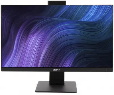 Моноблок Hiper V6 23.8" Full HD PG G6405 (4.1) 4Gb SSD256Gb UHDG 610 CR Windows 10 Professional GbitEth WiFi BT 120W клавиатура мышь Cam черный 1920x1080