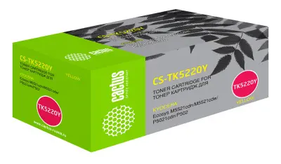Картридж лазерный Cactus CS-TK5220Y TK-5220Y желтый (1200стр.) для Kyocera Ecosys M5521cdn/M5521cdw/P5021cdn/P5021cdw