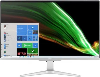 Моноблок Acer Aspire C27-1655 27" Full HD i7 1165G7 (2.8) 8Gb SSD512Gb MX330 Windows 10 Home GbitEth WiFi BT 135W клавиатура мышь Cam серебристый 1920x1080