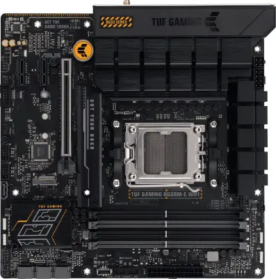 Материнская плата Asus TUF GAMING B650M-E WIFI SocketAM5 AMD B650 4xDDR5 mATX AC`97 8ch(7.1) 2.5Gg RAID+HDMI+DP