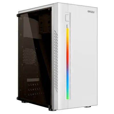 Ginzzu D390 2*USB 2.0,AU White Window