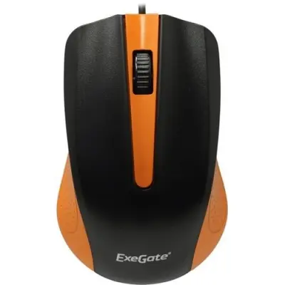 Exegate EX280437RUS Мышь Exegate SH-9030BO <black+orange, optical, 3btn/scroll, 1200dpi, USB>