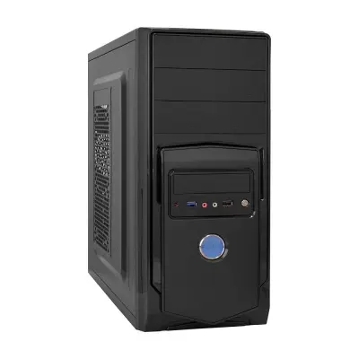 Exegate EX283249RUS Корпус Miditower ExeGate CP-605U Black, ATX, , 1*USB+1*USB3.0, Audio