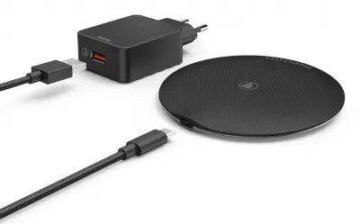 Беспроводное зар./устр. Hama FC15 Metal 2A универсальное кабель USB Type C черный (00187263)