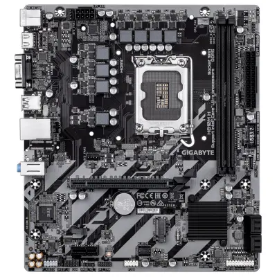 Gigabyte H810M H {Socket 1851, Intel®H810, 2xDDR5-6400, D-SUB+HDMI, 1xPCI-Ex16, 1xPCI-Ex1, 4xSATA3(RAID 0/1/5/10), 1xM.2, 8Ch Audio, GLan, (5+2)xUSB2.0, (1+2)xUSB3.2, (0+1)xUSB Type-C™, mATX}