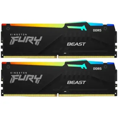 Память DDR5 2x8Gb 5600MHz Kingston KF556C40BBAK2-16 Fury Beast RGB RTL Gaming PC5-44800 CL40 DIMM 288-pin 1.25В single rank с радиатором Ret