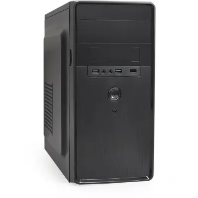 Exegate EX286438RUS Корпус Minitower ExeGate BA-309U2-AA350 (mATX, БП AA350 с вент. 8см, 1*USB+2*USB3.0, HD аудио, черный)